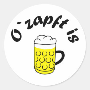 Oktoberfest O' zapis Classic Round Sticker