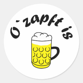 Oktoberfest O' zapis Classic Round Sticker