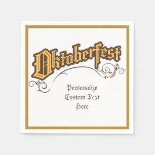 Oktoberfest October Beer Celebration Personalize Napkin