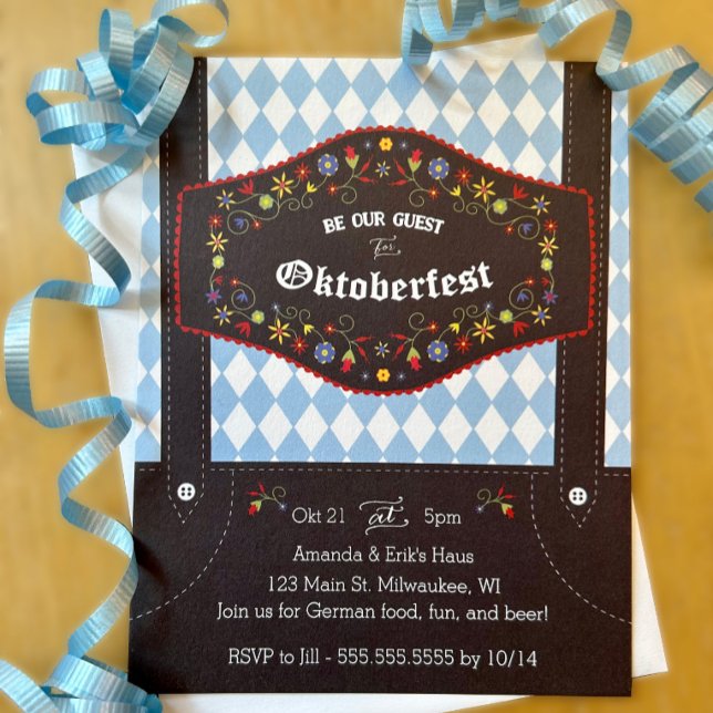 Oktoberfest (Octoberfest) German Party Invitation (Oktoberfest Party Invitation)