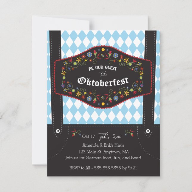 Oktoberfest (Octoberfest) German Party Invitation (Front)