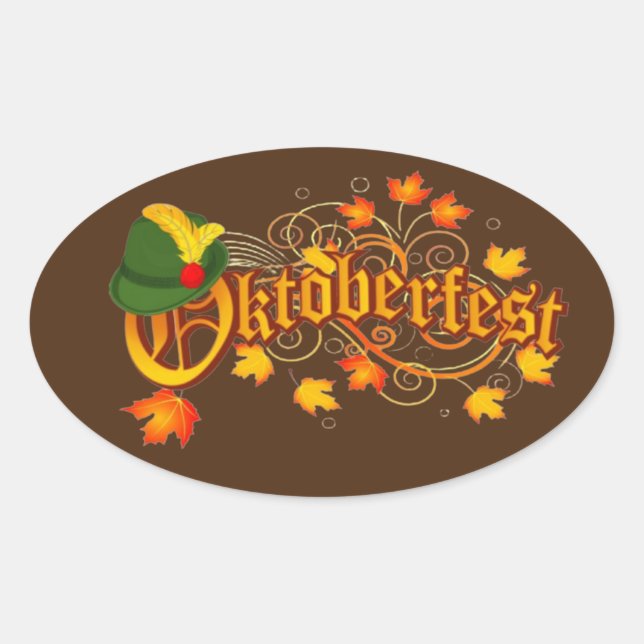 Oktoberfest  oval sticker (Front)