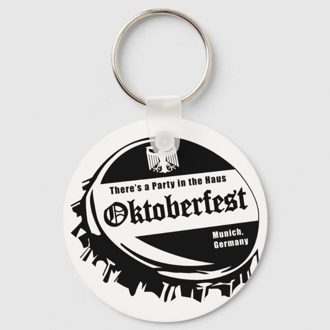 Oktoberfest Party in the Haus Keychain (Front)