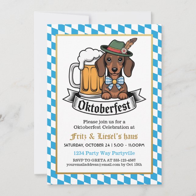Oktoberfest Party Invitation Festival de la bière (Devant)