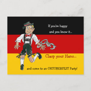 Oktoberfest Party Invitation Postcards