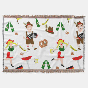 oktoberfest party throw blanket