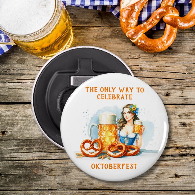 Oktoberfest Party With Beer And Pretzels ai  Bottle Opener (Creator Uploaded)