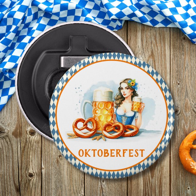 Oktoberfest Party With Beer And Pretzels ai  Bottle Opener (Creator Uploaded)