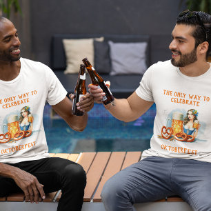 Oktoberfest Party With Beer And Pretzels ai T-Shirt