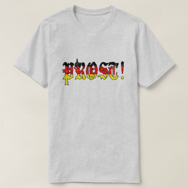 Oktoberfest Prost German Flag T-Shirt (Design Front)