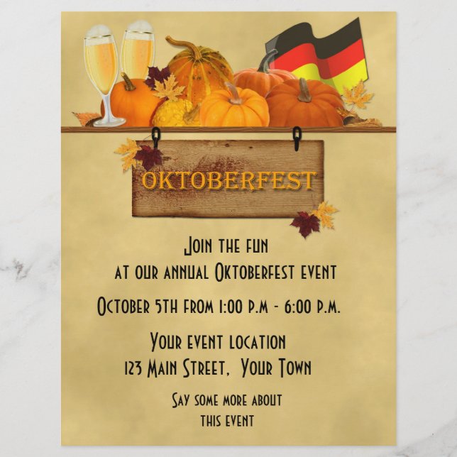 Oktoberfest, Pumpkins, Beer, Flyer (Front)