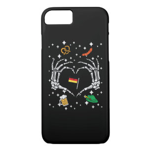 Oktoberfest Skeleton Hand Heart Flag German  Case-Mate iPhone Case