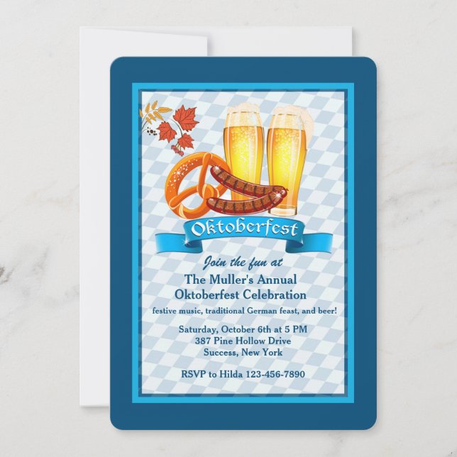 Oktoberfest Treats Invitation (Front)