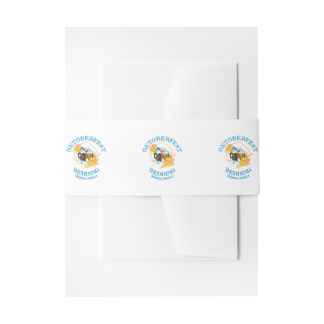 OKTOBERFEST WEDDING INVITATION BELLY BAND (Front Example)