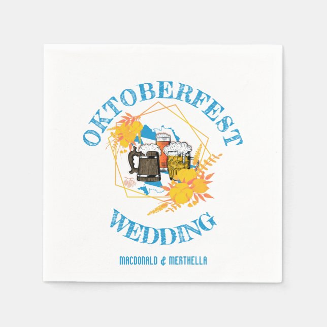 OKTOBERFEST Wedding Napkin (Front)
