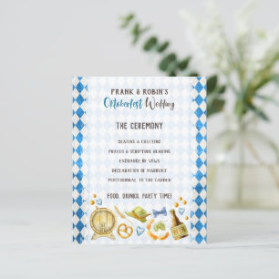 Oktoberfest Wedding Rustic Ceremony Party Program