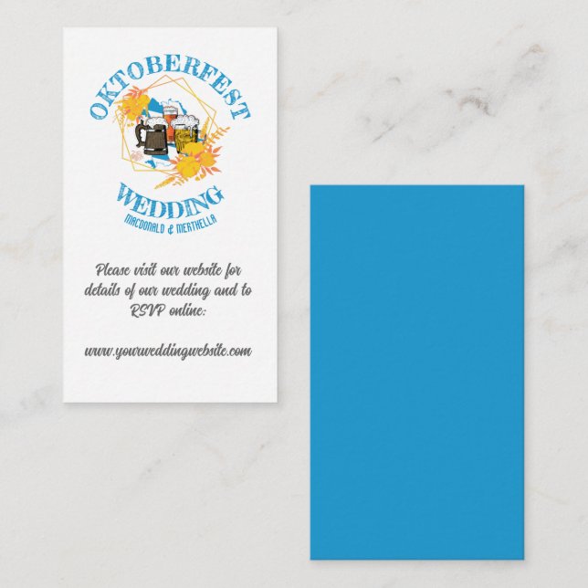 OKTOBERFEST WEDDING Website Enclosure Card (Front/Back)
