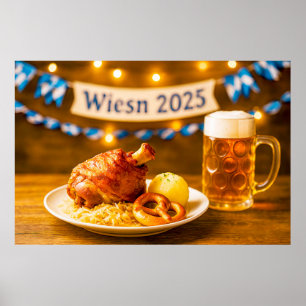 Oktoberfest Wiesn 2025 Beer and Pork Knuckle Feast Poster