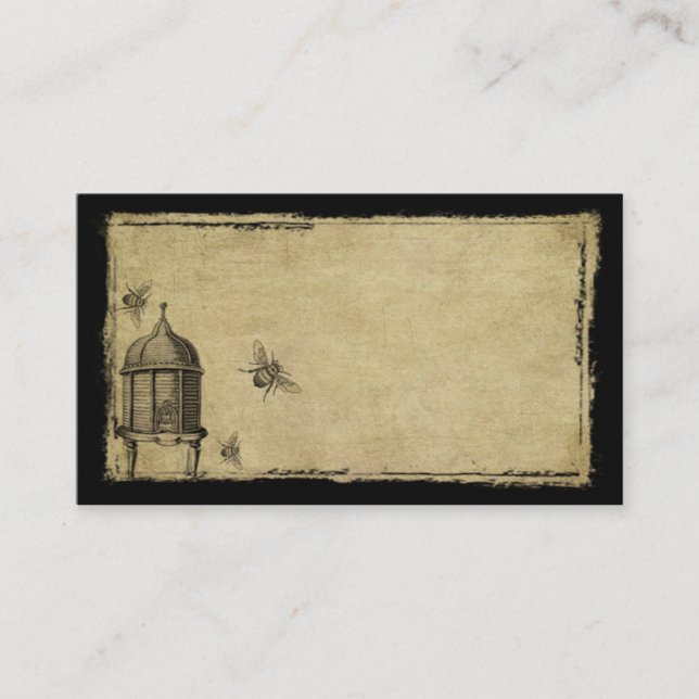 Ol' Beeskep & Bees- Prim Biz Cards (Front)