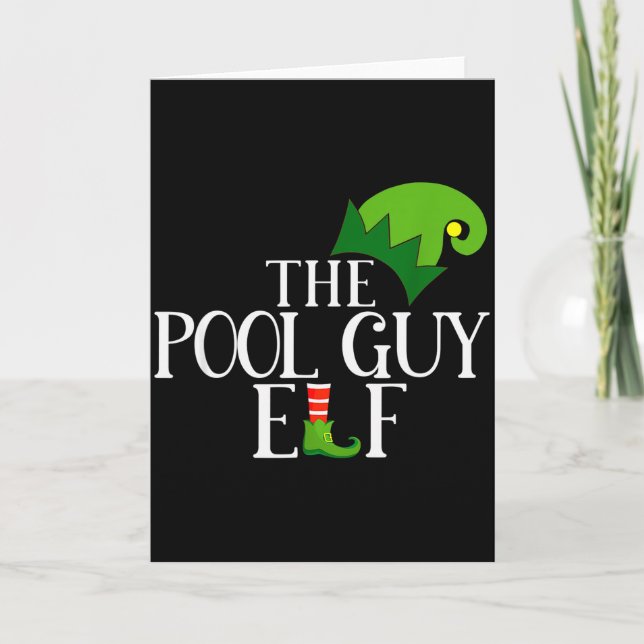 Ol Guy Elf Matching Family Group Christmas Party P Card (Front)