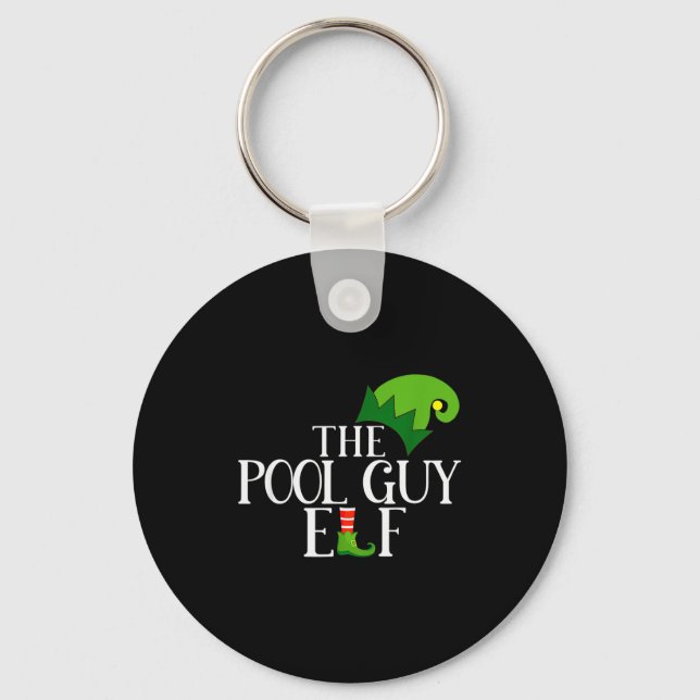 Ol Guy Elf Matching Family Group Christmas Party P Keychain (Front)