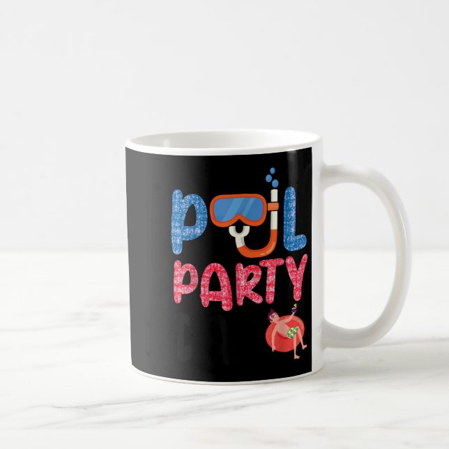 Ol Party Dad Fun With Floatie And Trocal Vibes Fat Coffee Mug (Right)