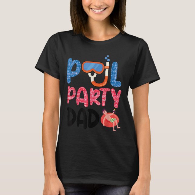 Ol Party Dad Fun With Floatie And Trocal Vibes Fat T-Shirt (Front)