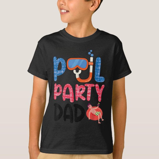 Ol Party Dad Fun With Floatie And Trocal Vibes Fat T-Shirt (Front)