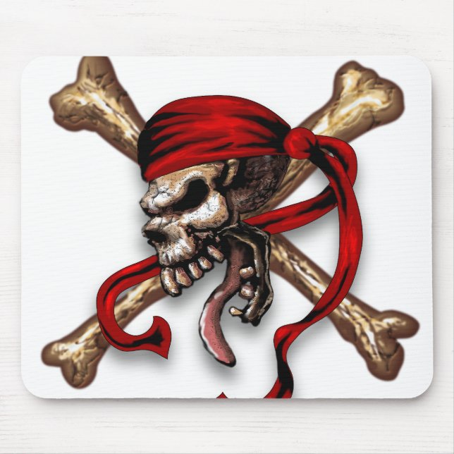 Ol Pirate Skull Mouse Pad (Front)