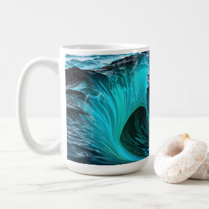 "Ola Tiburón" Blue Shark Wave Coffee Mug