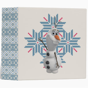 Olaf Blue Snowflake Binder