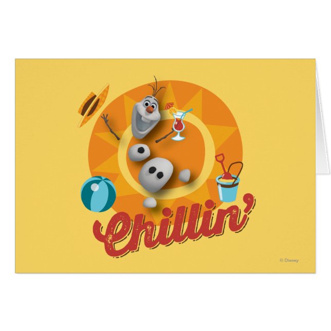 Olaf | Chillin' in Orange Circle (Front Horizontal)
