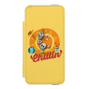 Olaf   Chillin' in Orange Circle Incipio Watson™ iPhone 5 Wallet Case