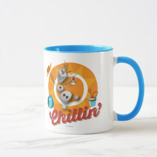 Olaf   Chillin' in Orange Circle Mug