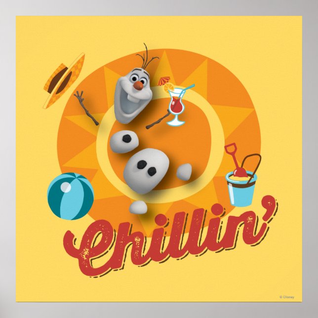 Olaf | Chillin' in Orange Circle Poster (Front)