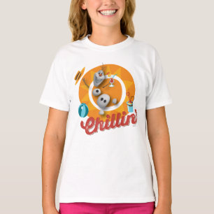 Olaf   Chillin' in Orange Circle T-Shirt
