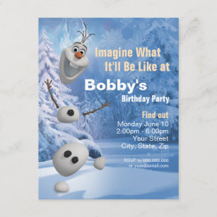 Invitations Olaf Anniversaires Zazzle Ca