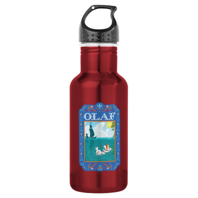 Olaf | Floating in the Water 532 Ml Water Bottle (Front)