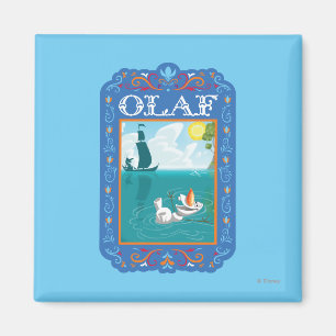 Olaf   Floating in the Water Magnet