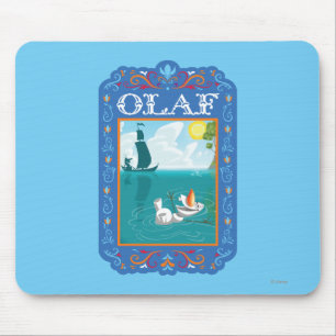 Olaf   Floating in the Water Mouse Pad