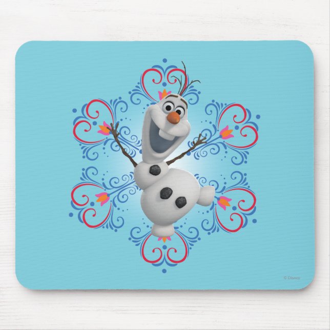 Olaf | Heart Frame Mouse Pad (Front)
