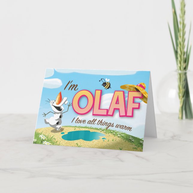 Olaf | I Love All Things Warm Card (Front)