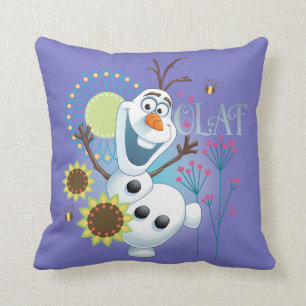 Olaf   It's a Perfect Day Throw Pillow