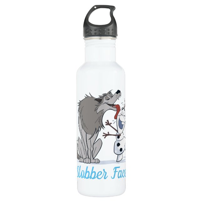 Olaf Licked By Wolf 710 Ml Water Bottle (Front)
