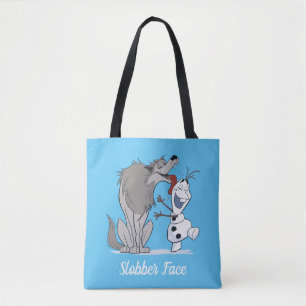 Olaf Licked By Wolf Tote Bag