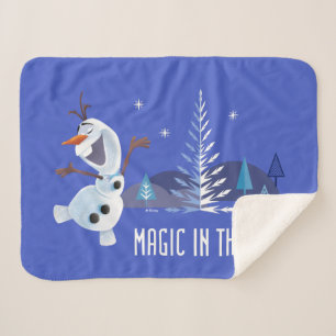 Olaf   Magic in the Air Sherpa Blanket