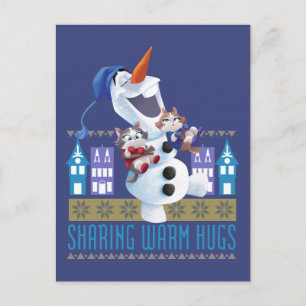 Olaf   Sharing Warm Hugs Postcard