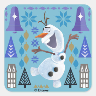 Olaf   Snow Magic Square Sticker