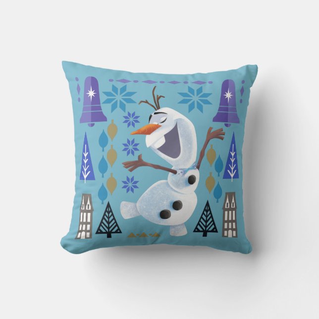 Olaf | Snow Magic Throw Pillow (Front)
