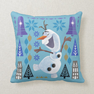 Olaf Snow Magic Throw Pillow